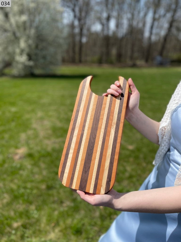 Black Walnut, Cherry, Maple and Oak Cutting Board 034