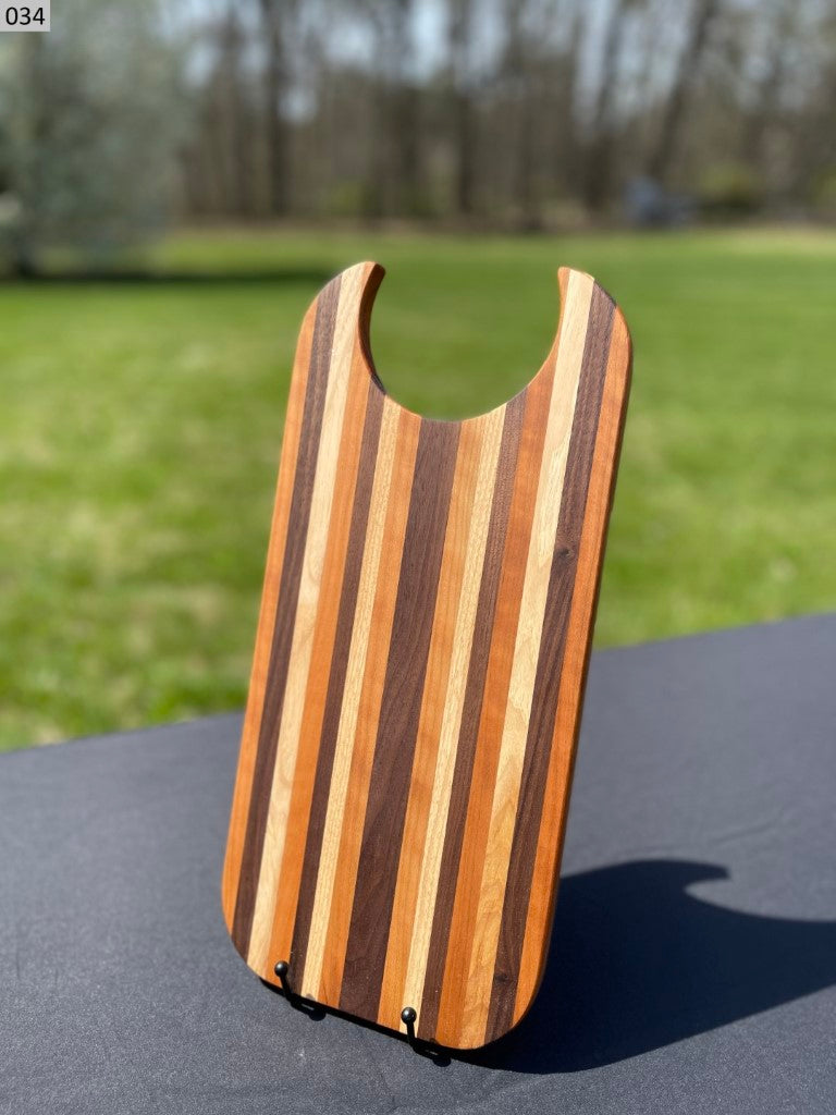 Black Walnut, Cherry, Maple and Oak Cutting Board 034