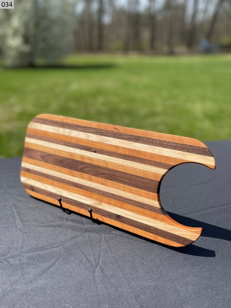 Black Walnut, Cherry, Maple and Oak Cutting Board 034