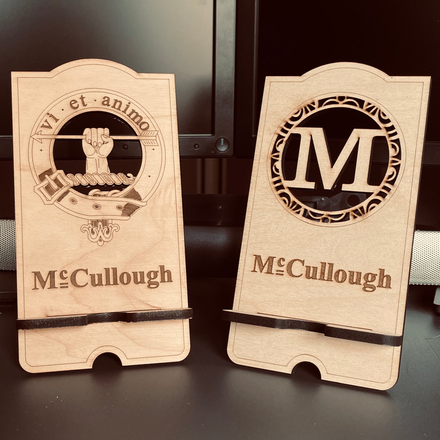 McCullough Family Badge Cell Phone Display Stand