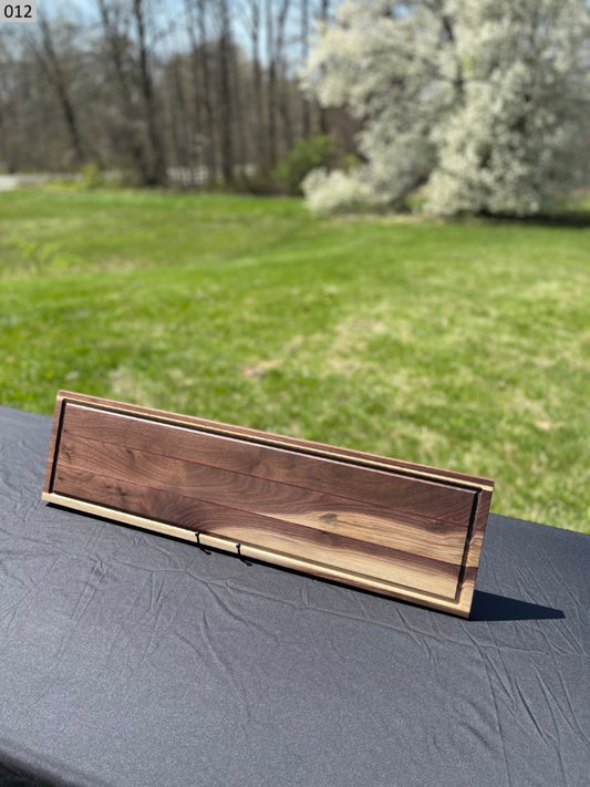 Ash, Black Walnut and Purpleheart Cutting Board 012