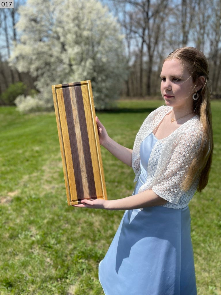 Ambrosia Maple, Ash, Black Walnut and Mulberry Cutting Board 017