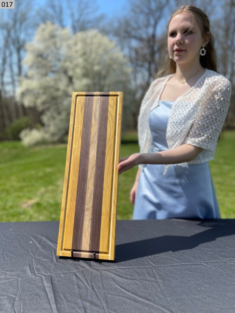 Ambrosia Maple, Ash, Black Walnut and Mulberry Cutting Board 017