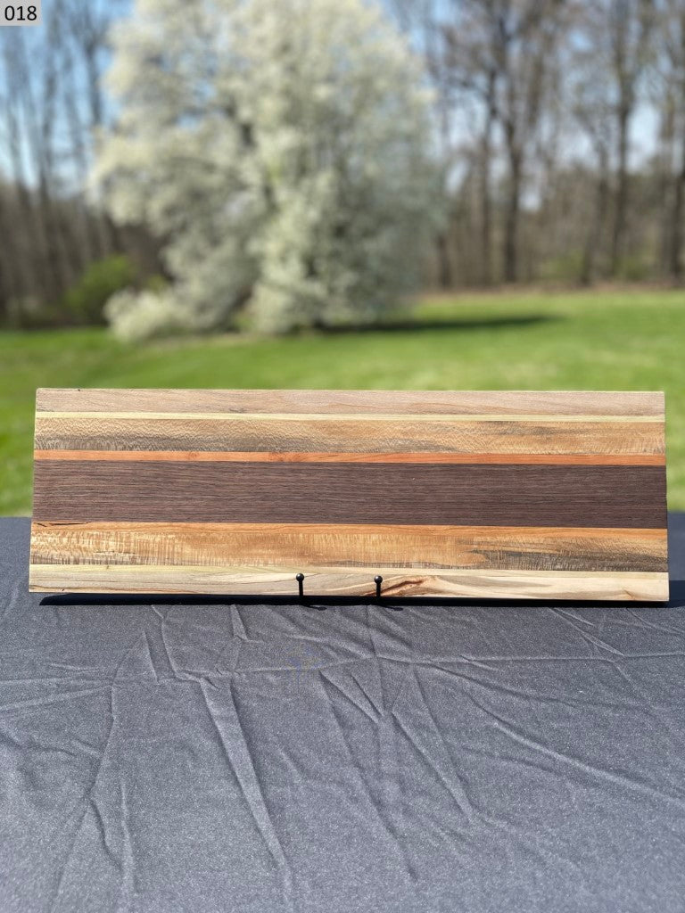 Ambrosia Maple, Black Walnut, Cherry, Poplar and Quartersawn Spalted Sycamore Cutting Board 018