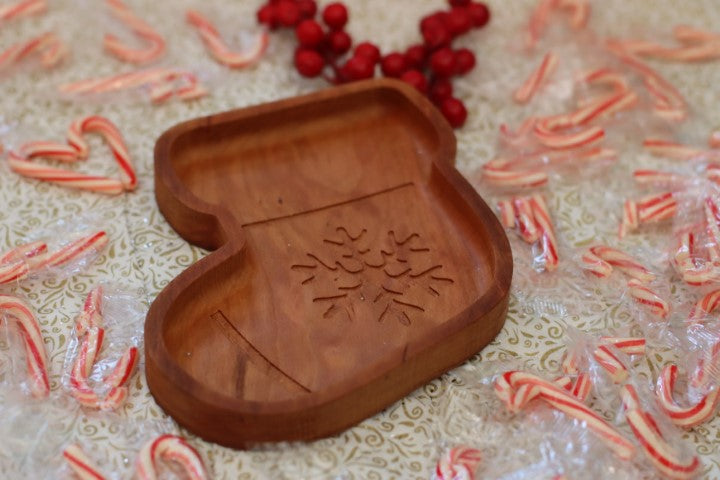 Christmas Stocking Catchall Tray Candy Dish