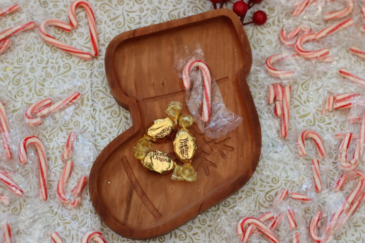 Christmas Stocking Catchall Tray Candy Dish