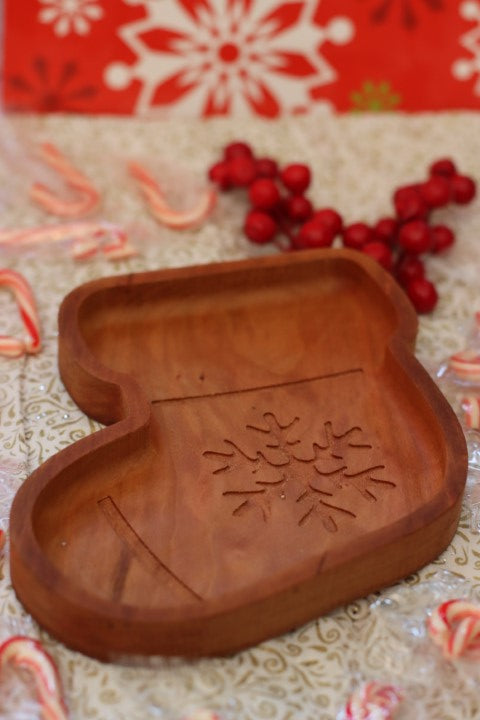 Christmas Stocking Catchall Tray Candy Dish