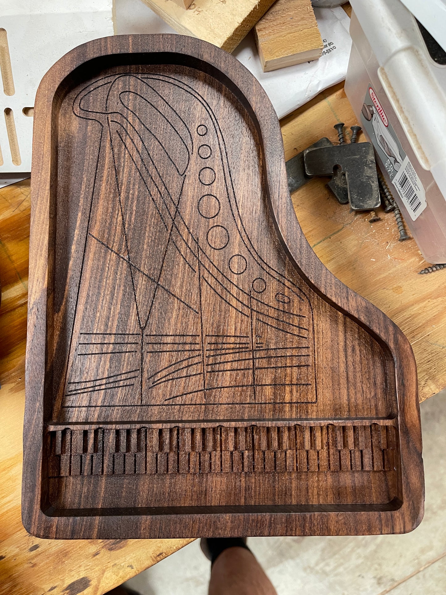 Grand Piano Catchall and Pencil Tray