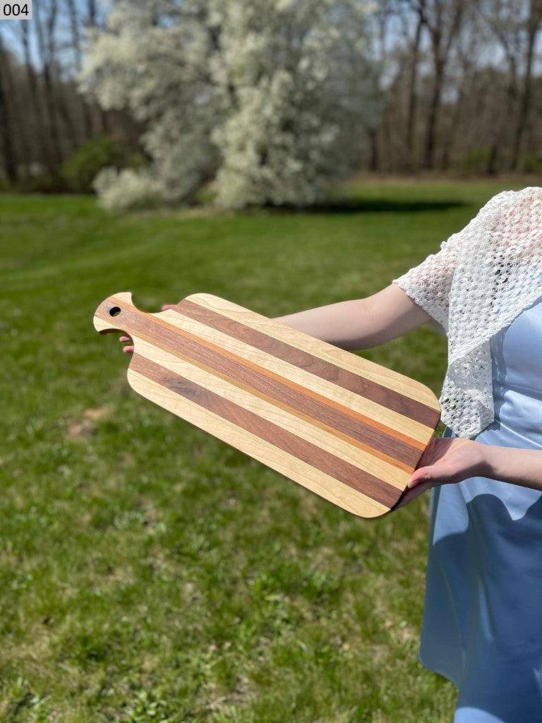 Black Walnut, Cherry, Poplar and Maple Cutting Board 004