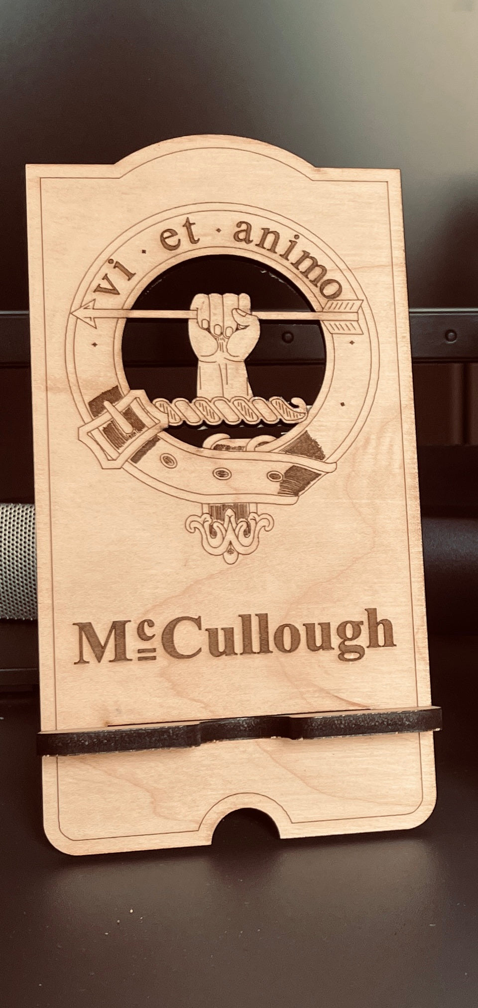 McCullough Family Badge Cell Phone Display Stand