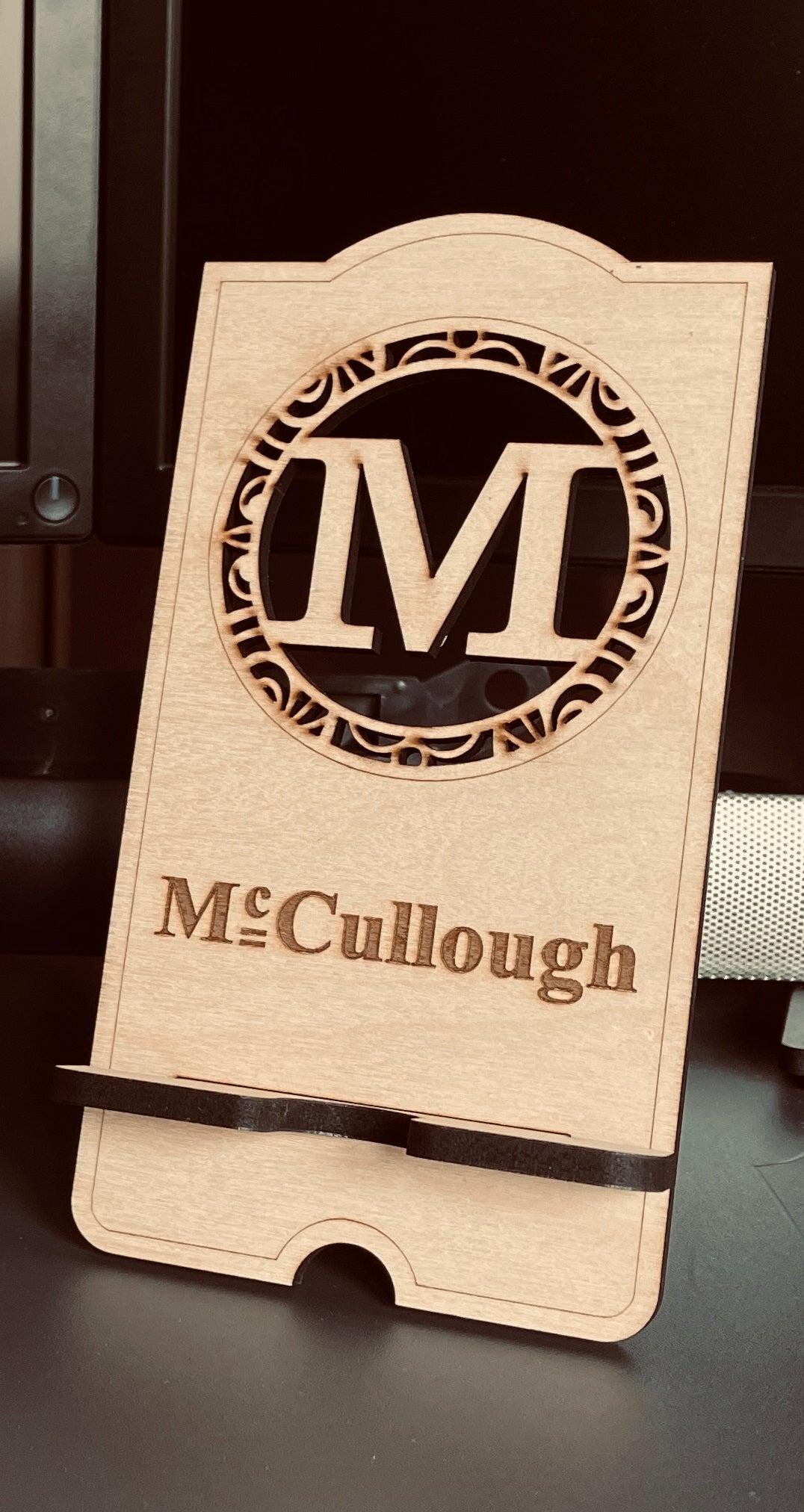 McCullough Family Badge Cell Phone Display Stand