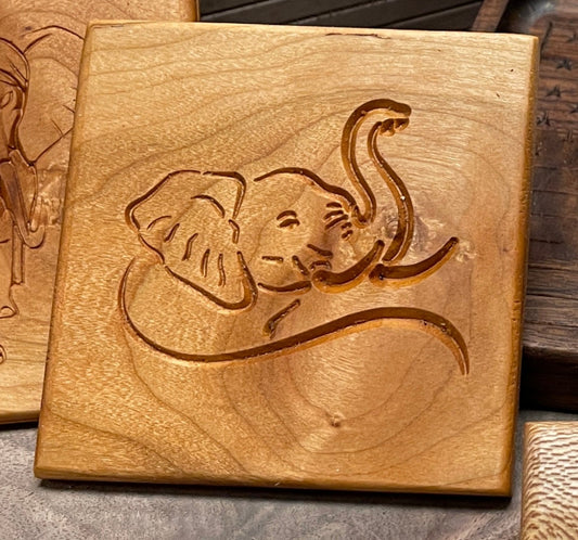 Rose Cherry Fighting Elephant Coasters